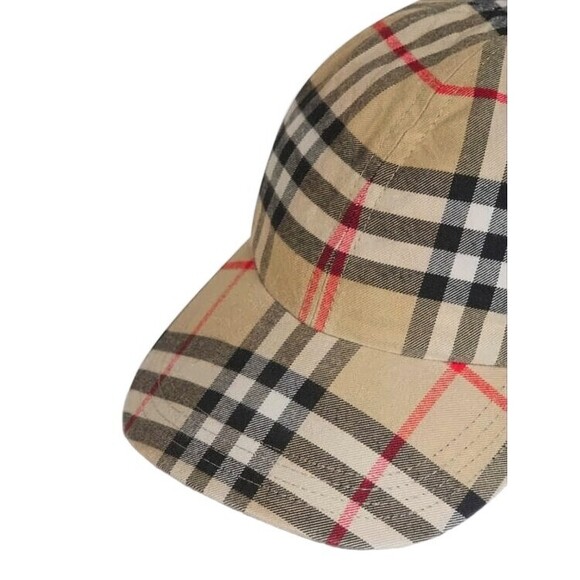Burberry Beige Plaid Baseball Cap - NWT - Picture 4 of 4